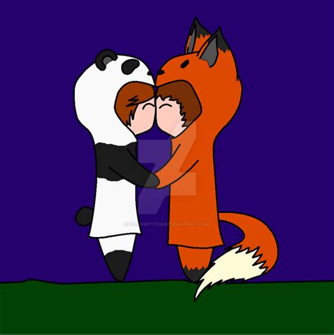 Panda And Fox By Calamityxiii On Deviantart