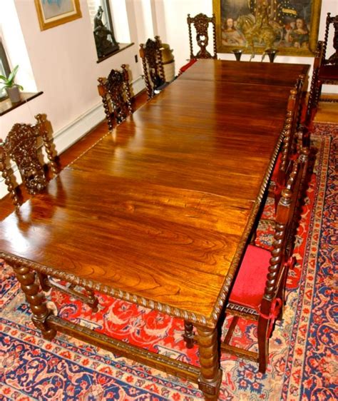 Dining table for kitchen 04. Large Spanish Dining Table with 12 Chairs at 1stdibs