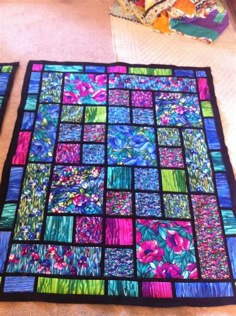 Stained Glass Window Quilt Quilts Stained Glass Quilt Colorful Quilts