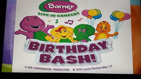 Barney Live In Concert Birthday Bash I Love You Folk Youtube