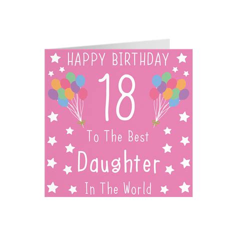 Daughter 18th Birthday Card Happy Birthday 18 To The Etsy