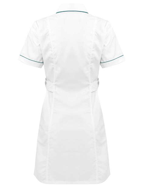 Women Sexy Nurse Uniform White Short Sleeve Buttons Open Front Turn Down Collar Dress And Cap
