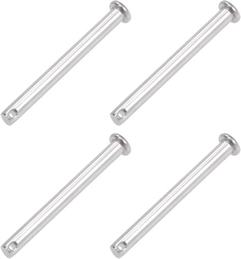 Uxcell Single Hole Clevis Pins 6mm X 60mm Flat Head 304 Stainless