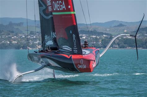 Emirates Team New Zealand's AC75 Te Aihe training off `The ...