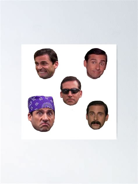 Many Faces Of Michael Scott Poster By Amandagolf59 Redbubble