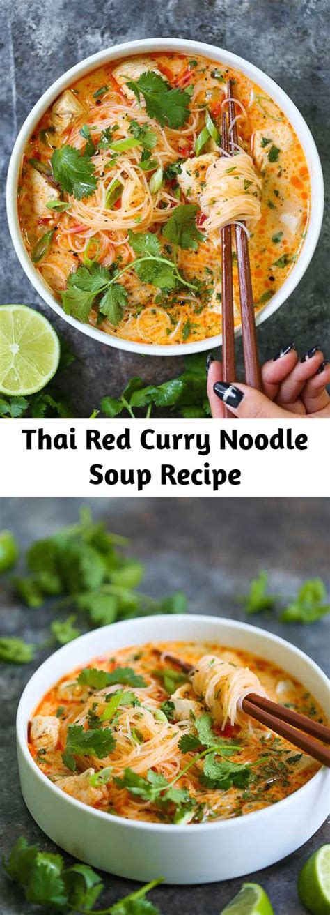 Remove the pot from the heat and stir in the fettuccine, lime juice, and cilantro, if. Thai Red Curry Noodle Soup Recipe - Mom Secret Ingrediets