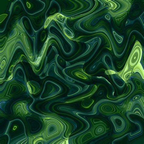 Green Abstract Digital Art By Steve K