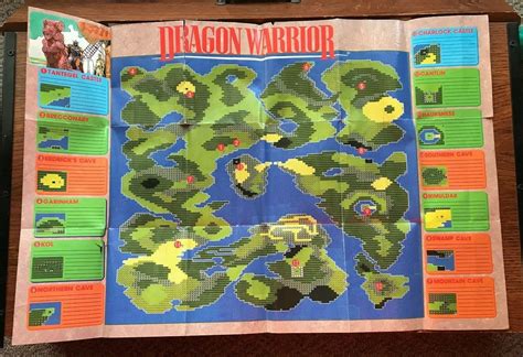 Dragon Warrior Monster Identification Chart Map Poster NES Nintendo Manual Only EBay