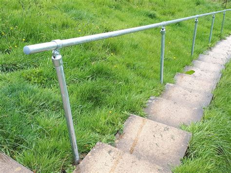 External steel handrail projects completed using kee klamp fittings or kee access fittings. Floor Mounted Galvanised Steel Handrail 1500mm - FITTED ...