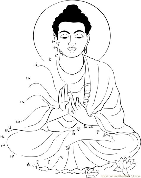 Buddha Purnima Dot To Dot Printable Worksheet Connect The Dots