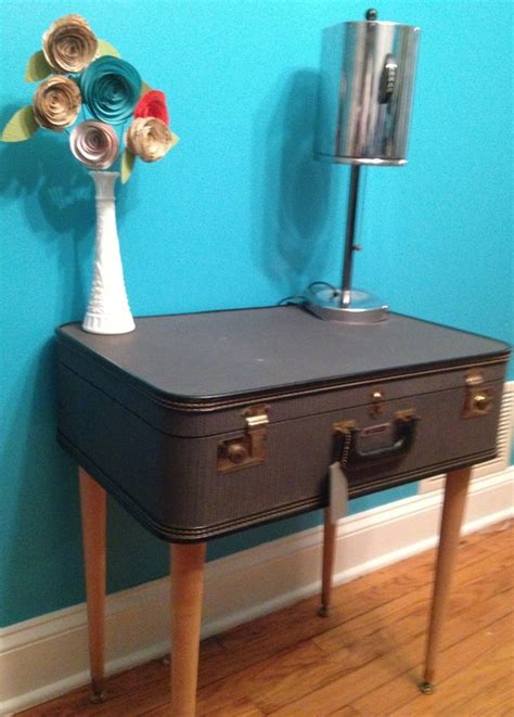 Repurposed Vintage Suitcase Side Table