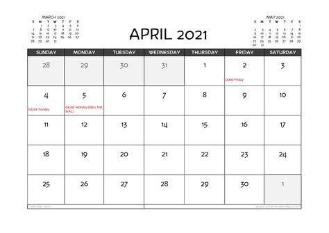 April 2021 calendar when you download this april calendar, you will see that it has 30 days and includes earth day (thursday, april 22, 2021) and easter (sunday, april 4, 2021), for all of your planning needs. Downloadcalendar April 2021 - Free April 2021 Printable ...