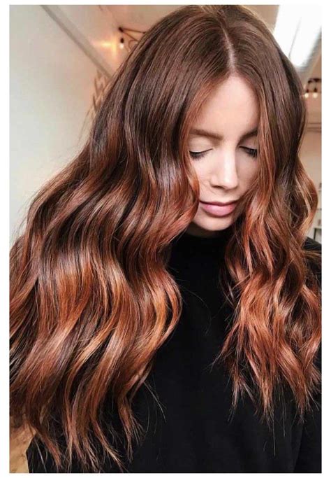 Brown Auburn Hair Haarfarbe Kastanie Haarfarben Balayage Frisur
