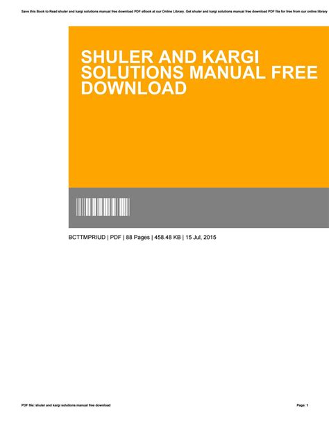 Shuler and kargi solutions manual free download by uacro12 - Issuu