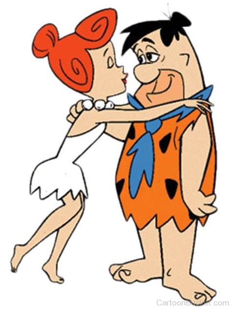 Wilma Kissing Fred Flintstone
