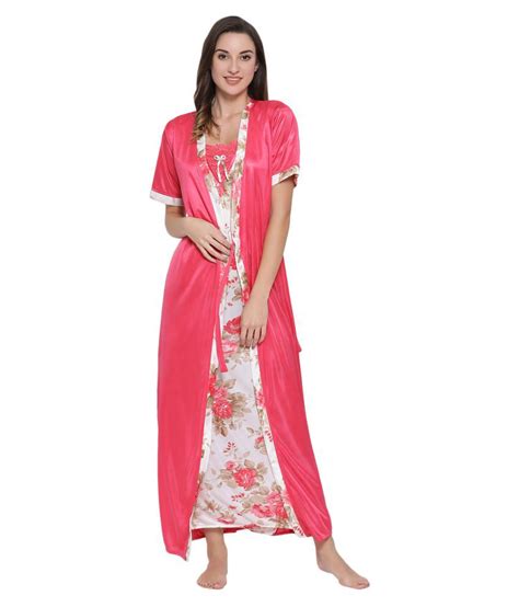 Buy Clovia Satin Nighty And Night Gowns Pink Online At Best Prices In India Snapdeal