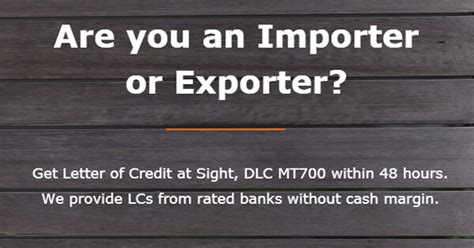 Letter of Credit - MT700 - LC Providers - LC at Sight - DLC MT700