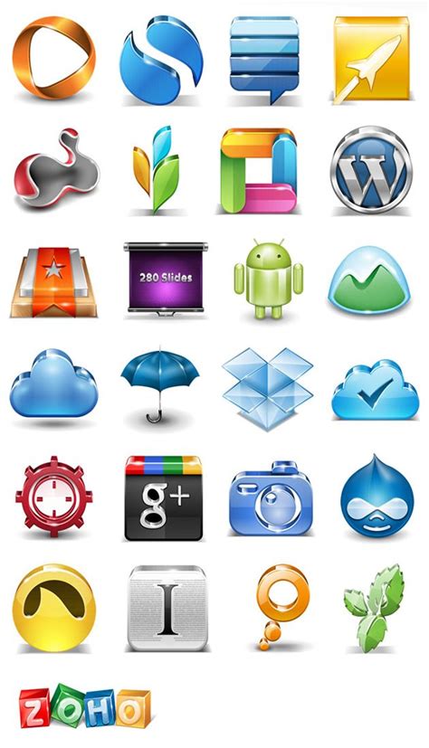 Free Popular Application Icon Set Website Graphics