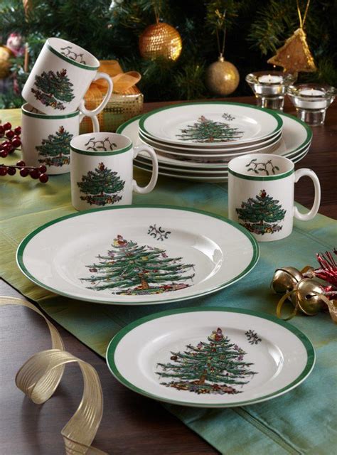 Christmas Tree 12 Piece Dinnerware Set Service For 4 Spode Christmas