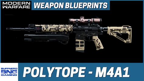 Polytope M4a1 Weapon Blueprint Call Of Duty Modern Warfare Youtube