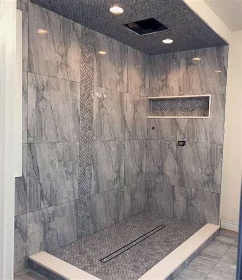 Do you have any modern and gorgeous bathroom tile. Top 60 Best Grey Bathroom Tile Ideas - Neutral Interior ...