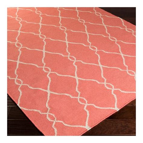 Designers use their imagination to make a living, so it is not very important for them if they design clothes or home accessories because this beautiful rug is very sweet and nice, though having a simple design. Jill Rosenwald Rugs Fallon Coral/cream Area Rug | eBay