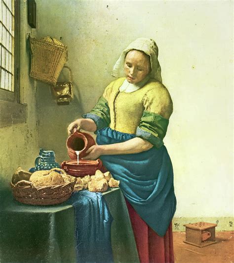 Vermeer Milkmaid Painting By Portfolio Arts Group