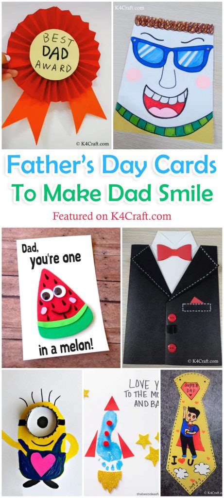 Diy Father S Day Cards To Make Dad Smile K Craft Tombouctou