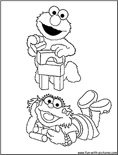Elmo And Zoe Coloring Page Coloring Pages