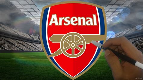 How To Draw Fc Arsenal Badge Drawing The Arsenal Logo Coloring