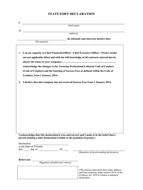 How To Fill Out Statutory Declaration Darrin Kenney S Templates Riset