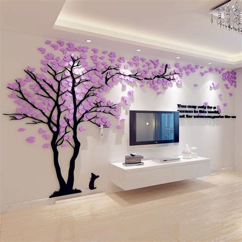 1pcs New Couple Tree 3d Sticker Acrylic Stereo Wall Stickers Home Decor