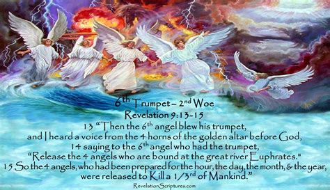 6th Trumpet 2nd Woe 4 Angels At Euphrates Released To Kill A Third