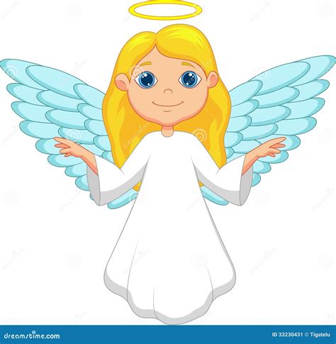 White Angel Cartoon Stock Vector Illustration Of Mascot 33230431