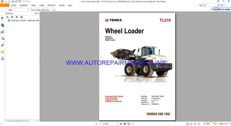Terex Tl210 Wheel Loader Radlader Spare Parts Catalog Tl02100101 Auto