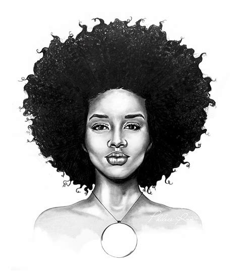 Philece R Thatartista Pencil Natural Hair Art