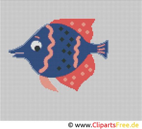 Stickbild kreuzstich zaunkönig blau motiv dahlbeck stoff acufactum | kreuzstich, sticken. Kreuzstichvorlagen zum Ausdrucken Fisch im Aquarium