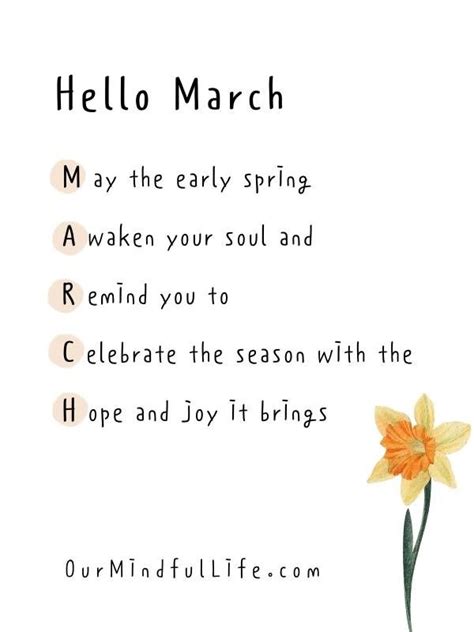 32 March Quotes To Live The Month To Fullest Our Mindful Life New