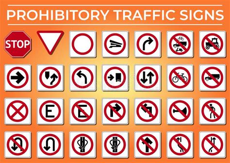 Prohibitory Traffic Sign Free Vector Stock Vector Illustration Of