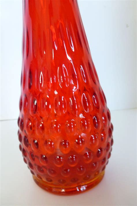Vintage Red Amberina Viking Art Glass Stretch Vase From Historique On Ruby Lane