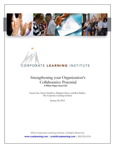 Strengthening Your Organizations Collaborative Potential Pdf