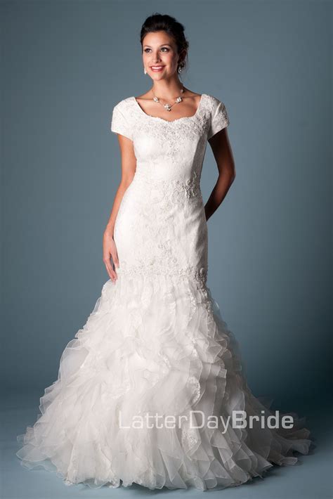 Modest Wedding Dress, Mariska | LatterDayBride & Prom. Modest Mormon LDS Temple Dres… | Modest ...