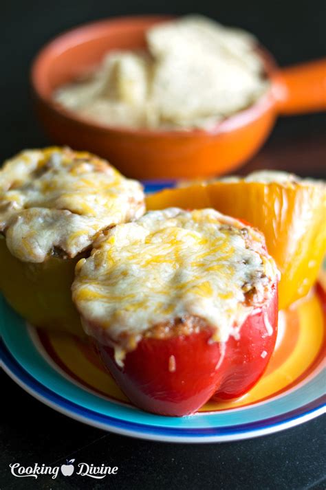 Mexican Stuffed Bell Peppers No Rice Cooking Divine