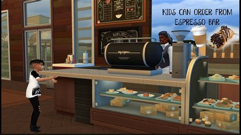 Kids Can Order From Espresso Bar Mod Review The Sims 4 Youtube