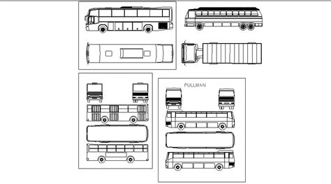 Multiple Transportation Truck Elevation Blocks Drawing Details Dwg File