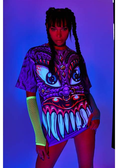 Neon Nightmares Graphic Tee Festival Fashion Outfit Rave Outfits