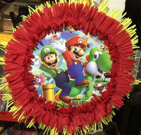 Piñata Cotillón Cumpleaños Mario Bross Para Envío Ya 300 Piñata