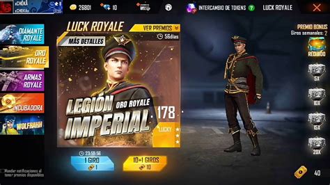 Nueva Skin Luck Royale De Oro Legion Imperial Free Fire