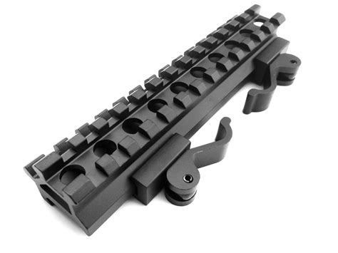 Qd Quick Release 13 Slot Double Picatinny Rail See Through Rifle Mount