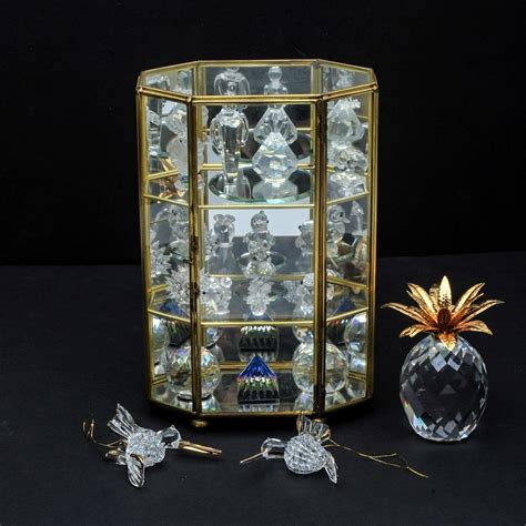 Collection Of Swarovski Crystal Figurines Display Case And More Ebth
